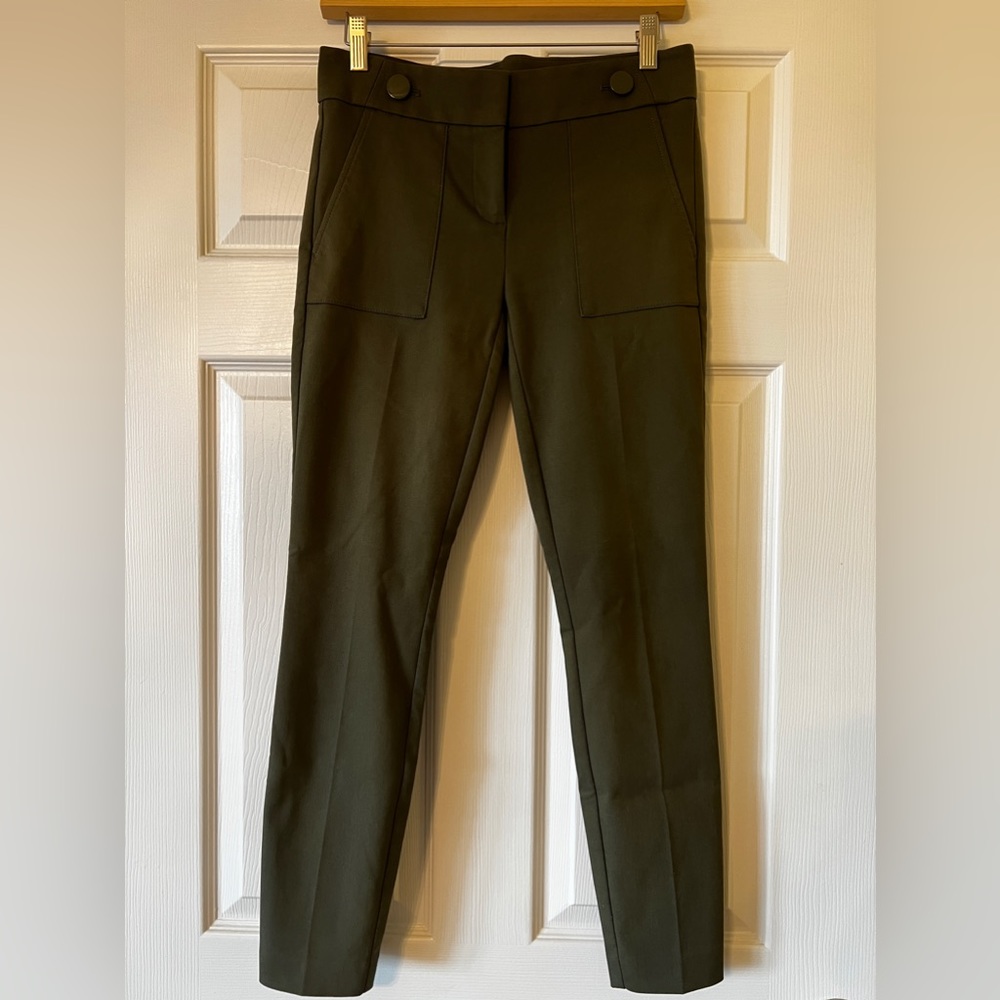 LOFT Flat Front Straight Leg Trouser